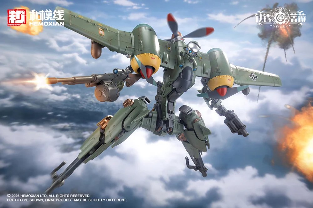 kotobukiya_npb's tweet photo. 【コトブキヤ日本橋3F】ご予約受付開始!
:2026年10月発売予定「ランデ・コスキネン & RTP-10A 鋒刃 高速可変戦機」(税込¥9,680)
中国のホビーメーカー #和模線 の新プラキットシリーズ「#鉄銹薔薇(#RUSTEDBRIER)」がスタート!
第一弾は「ランデ・コスキネン & RTP-10A 鋒刃 高速可変戦機」! https://t.co/T3XVOA6vdX