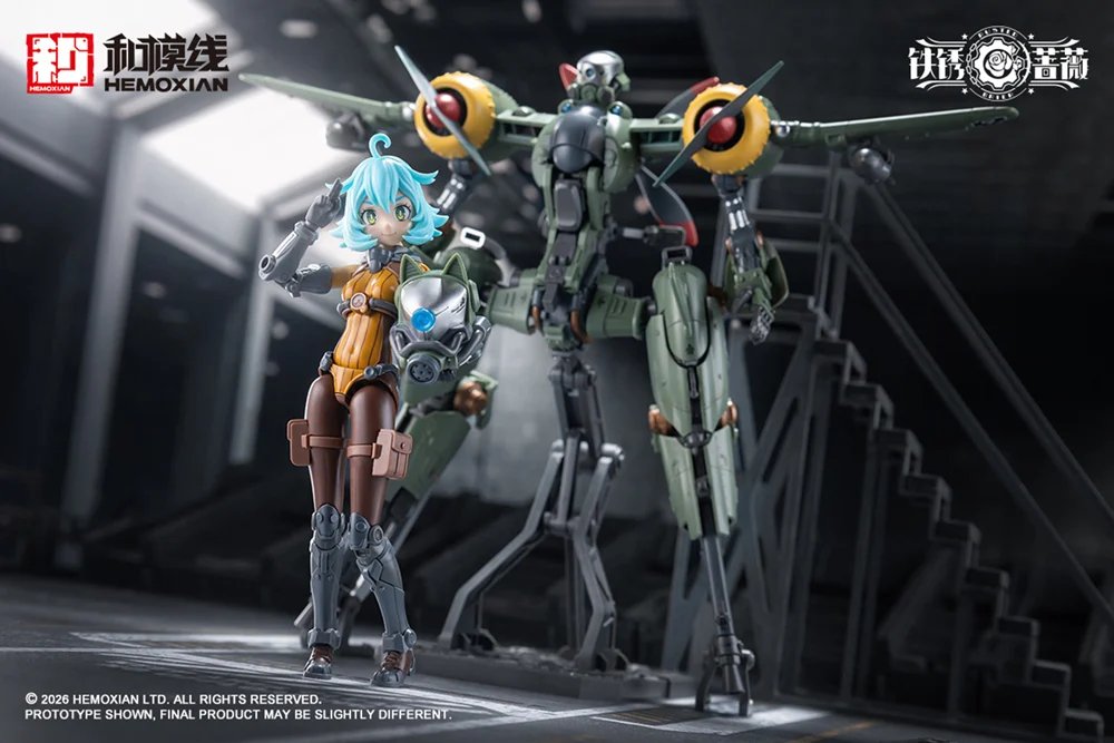 kotobukiya_npb's tweet photo. 【コトブキヤ日本橋3F】ご予約受付開始!
:2026年10月発売予定「ランデ・コスキネン & RTP-10A 鋒刃 高速可変戦機」(税込¥9,680)
中国のホビーメーカー #和模線 の新プラキットシリーズ「#鉄銹薔薇(#RUSTEDBRIER)」がスタート!
第一弾は「ランデ・コスキネン & RTP-10A 鋒刃 高速可変戦機」! https://t.co/T3XVOA6vdX