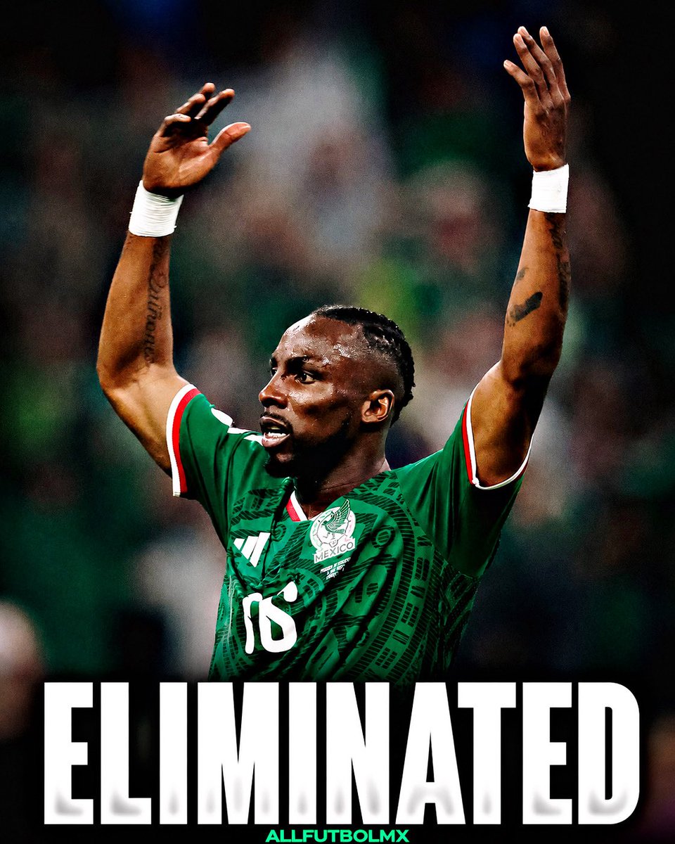 AllFutbolMX's tweet photo. 🚨🤯 OFFICIAL: The Mexican National Team has been ELIMINATED from the 2026 FIFA World Cup. 

We couldn’t break the curse and the dream is over. https://t.co/FEoVokJhXu