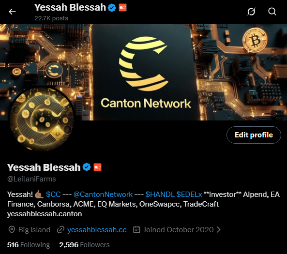 LeilaniFarms's tweet photo. 100 New Followers in 3 Days...wow!

All @CantonNetwork Content being posted and shared so the 100 nvestors who Joined in just 3 Days are all canton-network:native Bulls!

Amazing!

Thank you everybody for following along...I know it's not me 🤣...it's the @CantonNetwork which is on 🔥 and will slowly Devour all of the other chains until it sits with King Bitcoin by Total Market Cap

Right Place Right Time Folks Yessah!