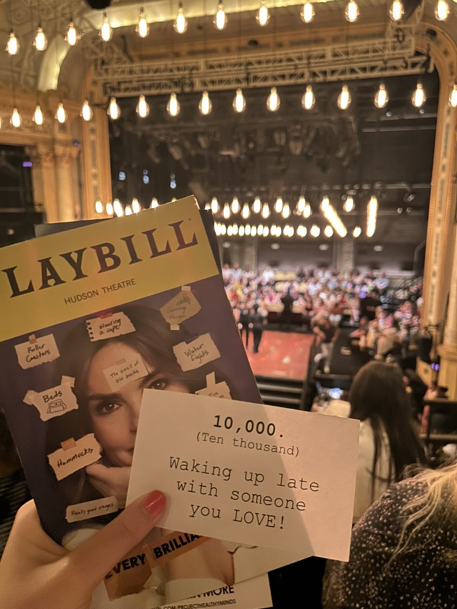 spookytwoad's tweet photo. every brilliant thing 📍hudson theatre, nyc
⭐️⭐️⭐️⭐️.5
incredibly impressive performance &amp; i love the audience participation ofc https://t.co/eXQoSnahhw