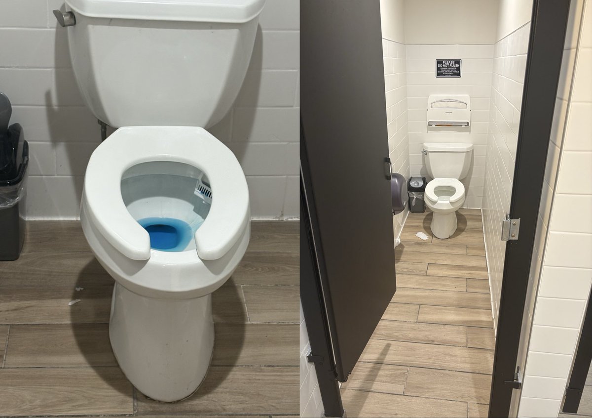 Lesbiancumsock's tweet photo. Evil narrow toilet or ominous blue toilet https://t.co/4ZaTDr9LUG