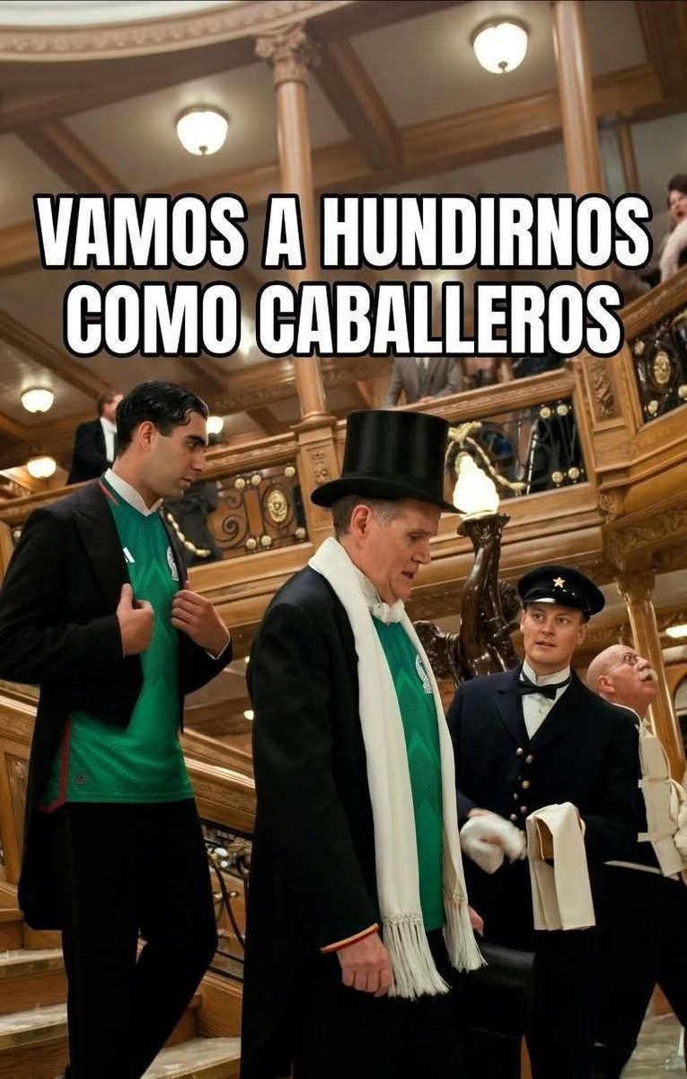 NegritoTuiter0's tweet photo. #Mexico #Quiñones #Edson #Gallardo
#MEXENG
#SeleccionMexicana 

Vamos a hundirnos como caballeros...

🤕 https://t.co/PEmJgy7l6j