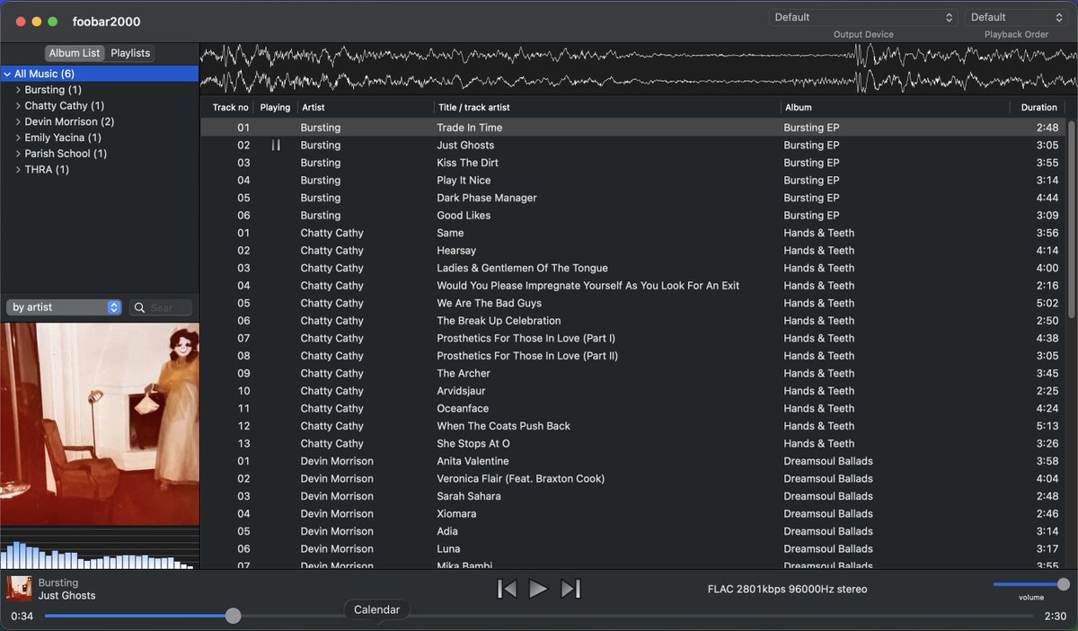 chardstew's tweet photo. #foobar2000 MacOS custom layout 👌 https://t.co/a1oPLYh36N