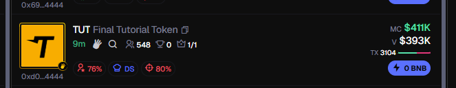 OrochimaruDevs's tweet photo. This shitter is almost at 1m on BNB?

"Tut" Final Tutorial Token.

The narrative is that the dev who launched it is trying to "bring back bnb" and this is the final tutorial.

Get chain vamped by a irrelevant cult of insane solana maxis lool

bnb ca-0xd0c65229753e7a055aacd445362ce44ca2ea4444