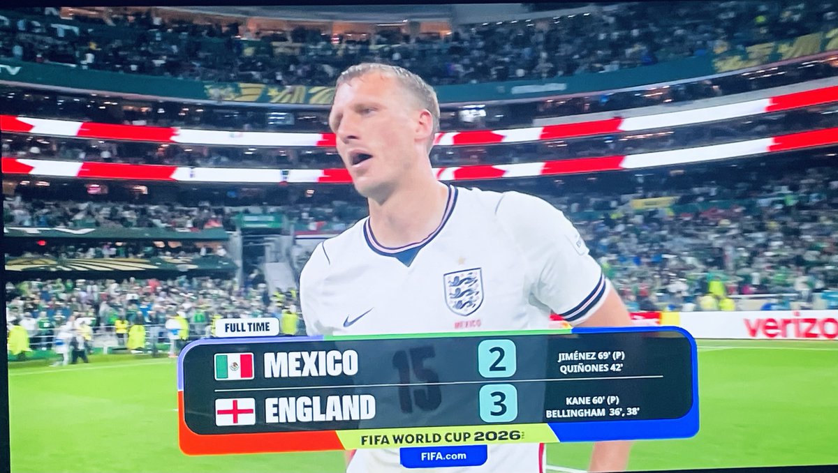 PaulRowleyRadio's tweet photo. It’ll be a quiz question for Wigan Athletic fans in future years : Which former #wafc player made his World Cup debut at the age of 34 at 3.37am in one of the country’s biggest games? A : 6’7” Dan Burn for 10-man England in their 3-2 win v Mexico, through to the quarter-final. https://t.co/MjaE1Dw7Ng