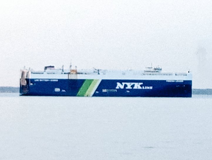 exxxsisst's tweet photo. Freesia Leader #roro #ship
#PCTC #photography
#NYKline LNG battery hybrid #shipping #maritime https://t.co/fk6tQP5lSn