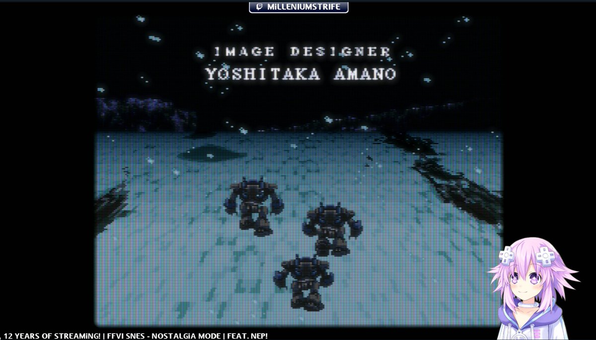 MStrifeTTV's tweet photo. I spent way too much time tweaking emulator settings today, but I finally got it right. 📺

Tonight, I'm time-traveling back to my grandparents' living room. We are booting up Final Fantasy VI,  filtered to look exactly like it did on the SNES plugged into an old TV. https://t.co/I7IMGBZlR2