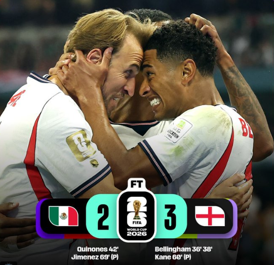 nufcstreamsinfo's tweet photo. Full time.

🇲🇽 2-3🏴󠁧󠁢󠁥󠁮󠁧󠁿 https://t.co/bCDIJL4JaG