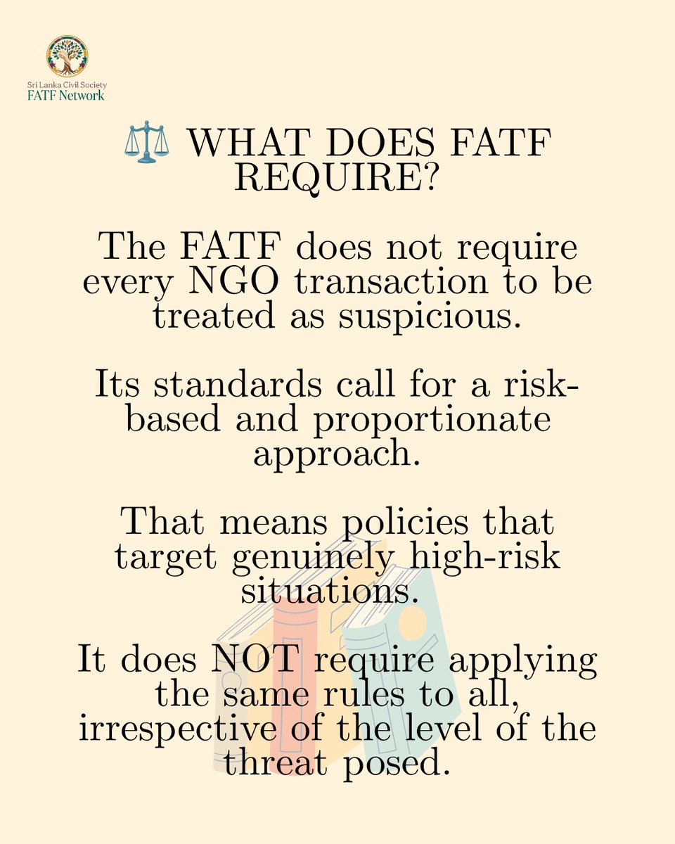 sl_cso_fatf's tweet photo. 3/3 Teachers’ salaries cannot be paid. Vulnerable children are not able to enjoy stable education and facilities. The people affected are not money launderers — they are students, teachers, and low-income communities.

❌But they pay the price for blanket reporting requirements that are not risk-based.