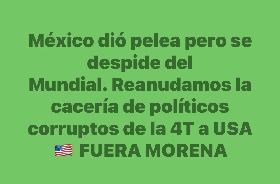 peke_tp's tweet photo. ✌🏼🇲🇽

#NarcoGobiernoDeMorena https://t.co/EJCjFgGPZf