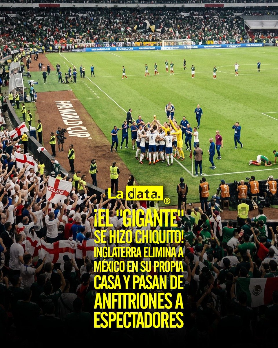 ladataec's tweet photo. #Tendencia ¡El "Gigante" se hizo chiquito! Inglaterra elimina a México en su propia casa y pasan de anfitriones a espectadores.

El karma no es un mito, es una realidad que hoy se sirvió bien fría y con sabor a té inglés. La Selección Mexicana, cegada por su propia soberbia y tras haber escupido al cielo con el maltrato a la selección ecuatoriana, terminó recibiendo la bofetada más grande de su historia: eliminados, silenciados y echados a patadas de su propio estadio

El Azteca, que se suponía sería su fortaleza, se convirtió en el escenario de su vergüenza más absoluta. Mientras el continente entero se unía en una sola voz para alentar a Inglaterra en un acto de justicia divina por el desprecio mexicano a la hermandad latinoamericana, el equipo del "Tri" no hizo más que arrastrar el escudo por el césped.

Se les acabó la fiesta, se les cayó el teatrito y la prepotencia les salió carísima.
Hoy, todo un continente celebra que a los soberbios se les terminó el torneo en su propia casa. Se van con la cara baja, el orgullo roto y el sonido del "God Save The Queen" retumbando en sus oídos. 

@ladataec👈

#ladata #TendenciaPolítica #ElAztecaEsCementerio #InglaterraLaTieneClara