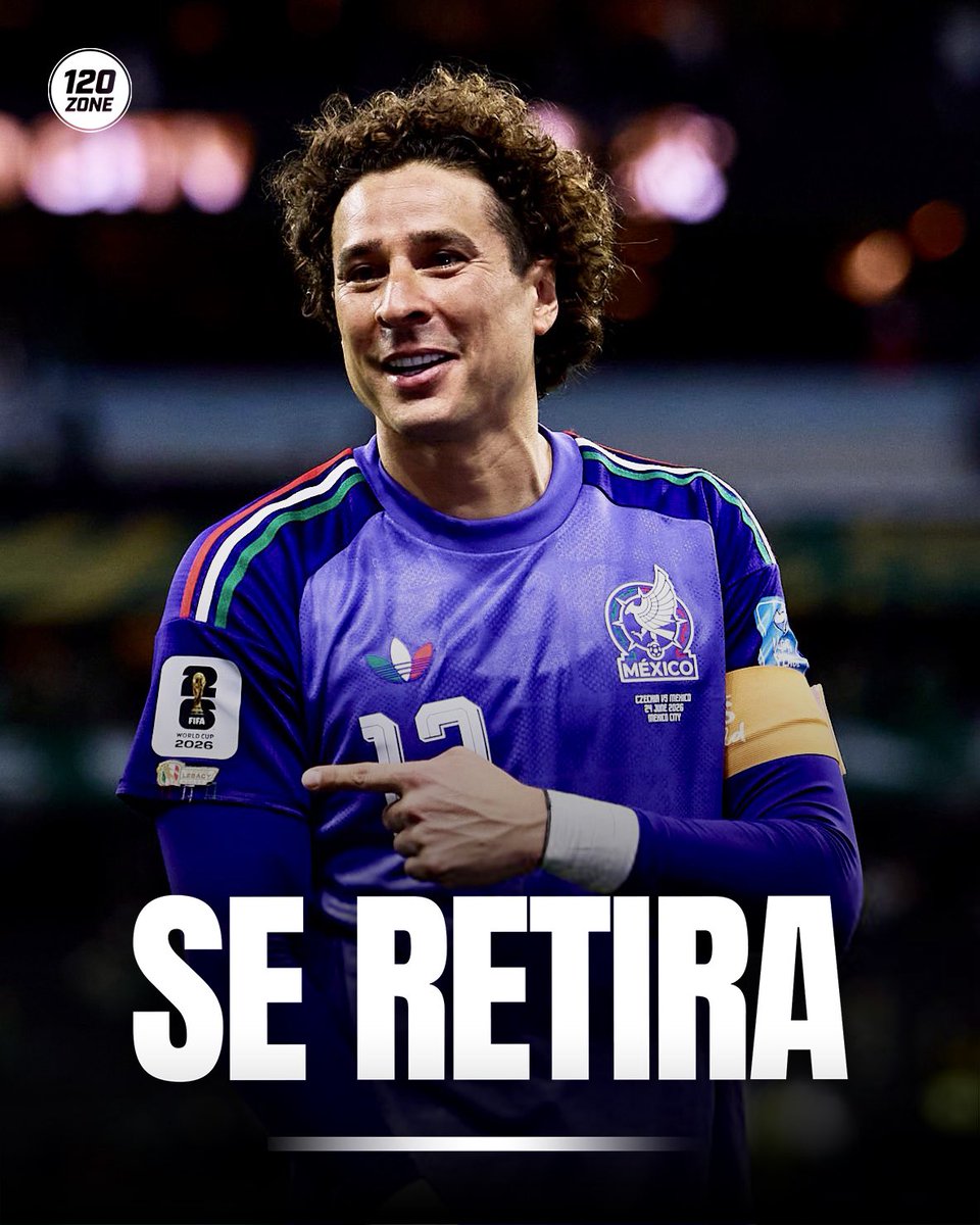 120zone's tweet photo. OFICIAL: Guillermo Ochoa se retira del fútbol profesional.

Tras la eliminación de México en el Mundial, pone fin a una carrera histórica.

¡Gracias por todo, Leyenda! 👏🇲🇽 https://t.co/SLJ4EGiY5h