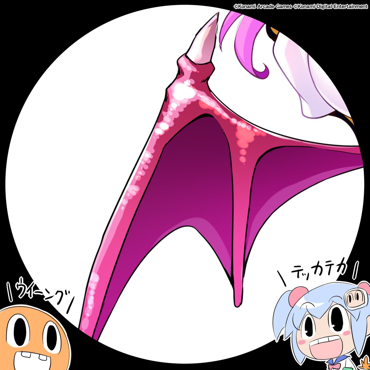 bombergirl573's tweet photo. シロちゃんの情報小出し作戦その3！
今日も元気に新ガールのビジュアル一部チラ見せ～！♪
これは翼？一見悪魔の羽って感じですな～。
ところで悪魔の羽ってコウモリの羽をモチーフとしているって説があるんやけど、ワイがコウモリやったら「俺ら悪い事しました？」て言いますわ。 https://t.co/4PqzsnGxu0