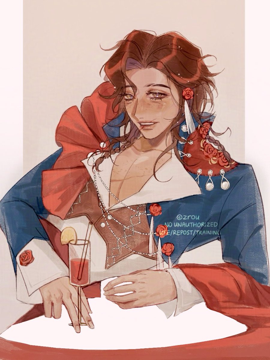 zrou_'s tweet photo. “Fancy a drink?” ✨

#hernandoromero #identityV https://t.co/VcJdEtojZM