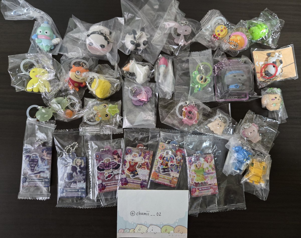 chamii__02's tweet photo. ガチャガチャ 交換 譲渡
めじるしアクセサリー
ちびっとも  

【譲】画像
【求】定価＋送料 
※手渡しの場合定価のみ
7/7(火)都内手渡し 郵送

譲渡はALTご確認お願いします🙇‍♀️
交換 ポチャッコ コロコロクリリン
モモンガ 関連
未所持めじるし mikko エスターバニー 
リプ、DMお願いします🙇‍♀️ https://t.co/OH7neTDBr5