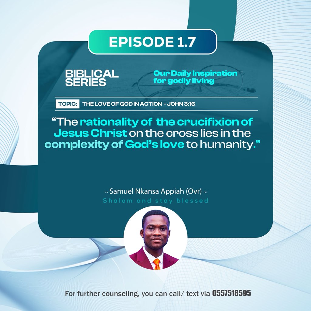 AppiahNkansa's tweet photo. New Episode Alert!!!  #Episode1.7 #TheLoveOfGodInAction #John3:16 #BiblicalSeries #GloryToJesus(GTJ) https://t.co/96NEB2fTfa
