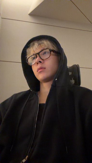 adpchani's tweet photo. Woochan taking selfies in Bailey's glasses 🤓 https://t.co/0rV98eU0kL