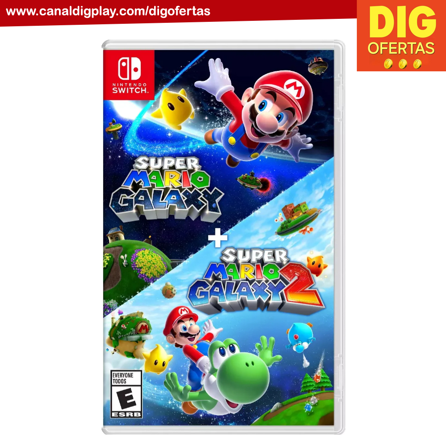 CANALDIGPLAY's tweet photo. ⚠️ ALERTA DESCONTO  ⚠️

SUPER MARIO GALAXY 1 + 2
 🇧🇷 Jogo em português
+ upgrade 4k para o Switch 2

💳 De R$ 399 por R$ 247 no PIX (MENOR PREÇO JÁ VISTO 😱)
🏷️  Usando o cupom GANHABRASIL
 
🛒Acesse AQUI o desconto: https://t.co/NZehb27KIW https://t.co/URHMHl8XUm