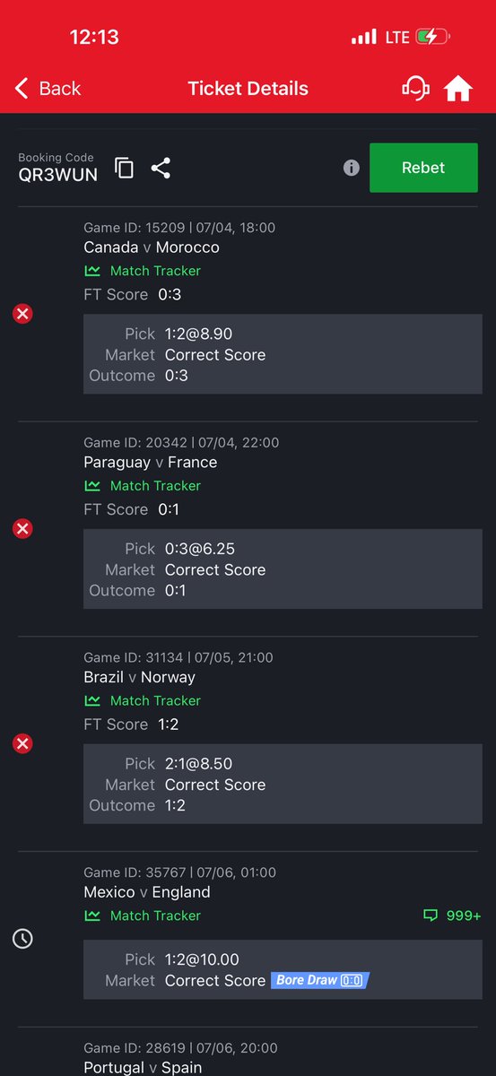 olagbegiade's tweet photo. @tips_famou58485 I knew Norway would win . See what I gave them and I’d already flexed by 2 ooo. Chai . I for cancel the 1 goal I have Brazil 🥲🥲 https://t.co/TXJ9bvJznE