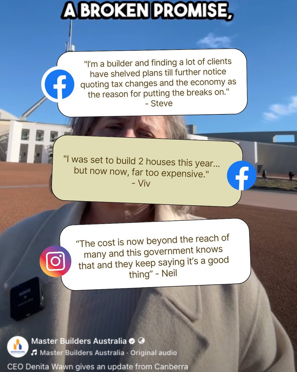 MBA_Aust's tweet photo. Check out what builders had to say about the government passing CGT and negative gearing changes - in their own words.

Tell us what you think in the comments! https://t.co/Ud2gS82T1B