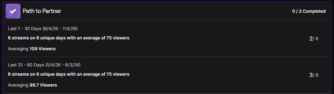 itssummerslays's tweet photo. What do you think, is it possible for us to hit Twitch Partner? 👀💜 https://t.co/Ro74mV9nUg