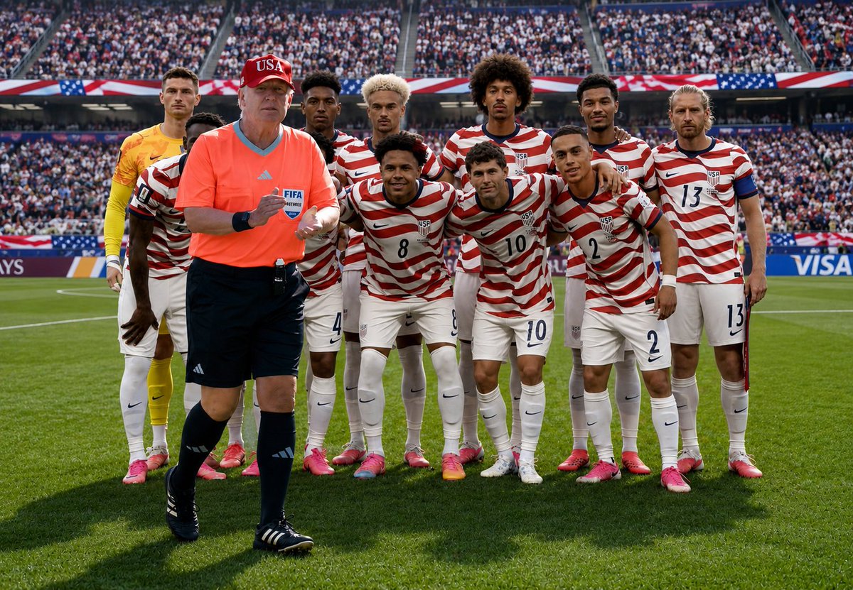 skeptical_activ's tweet photo. To ensure a fair game, FIFA has appointed a new referee for USA-Belgium.
#usabel #FIFA #Trump #Balogun https://t.co/RDooR5Aj9A