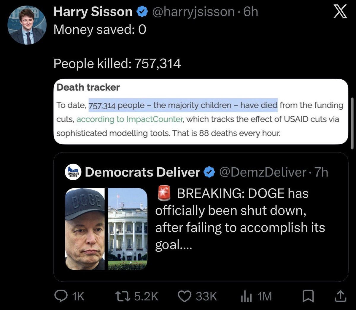 Awk20000's tweet photo. Harry Sisson and Adam Mockler get their licks in on DOGE following its official shutdown

“A complete failure” https://t.co/by5l3GahDc