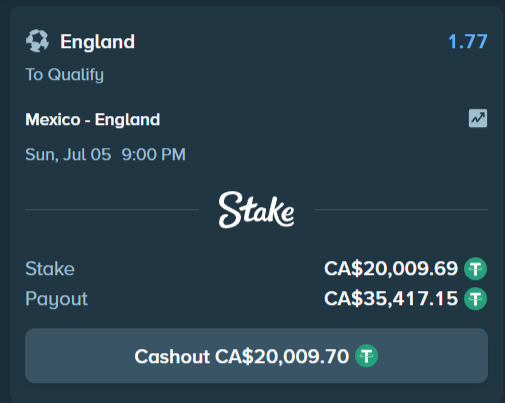 AshkonBets's tweet photo. MY BIGGEST BET ON STAKE 
ABSOLUTE LOCK, SORRY MEXICO! 

ENGLAND FOR $35,000 // CODE ASHKON @Stake https://t.co/S3VCzg8eBL