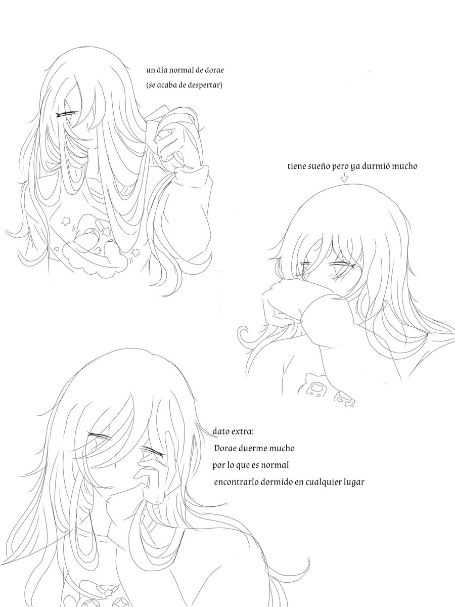 pulpito_art's tweet photo. algunos sketch de Dorae recién levantado 
dato extra de su lore
durante una de sus escapadas al bosque para dormir encontró algo solo ,herido y abandonado y desde ese día lo adoptó y es su mamá (aunque es hombre xd)
#ocs #dibujos #Sketch #dibujodigital #dibujo https://t.co/kLsHA8KZy1