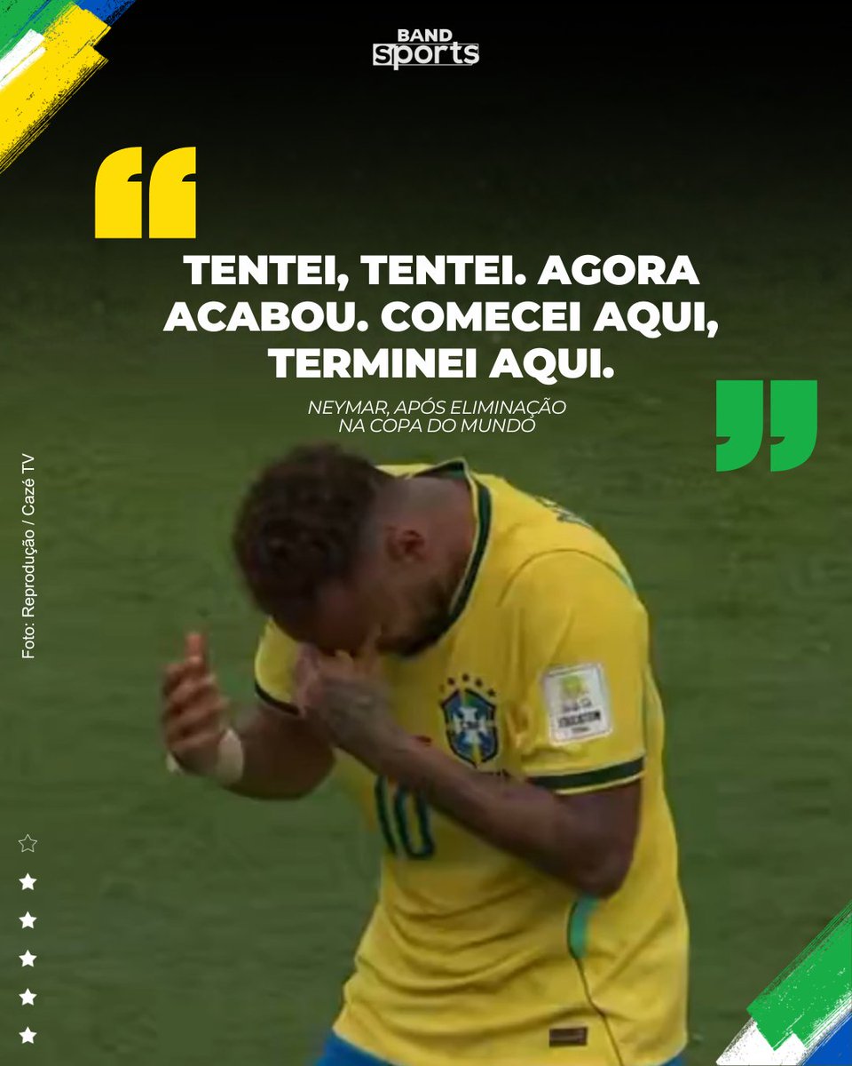 bandsports's tweet photo. CICLO FECHADO 😔 Neymar deu indícios que se despedirá da Seleção Brasileira após a eliminação na Copa do Mundo de 2026. O camisa 10 estreou com a Amarelinha, há 16 anos atrás, no mesmo estádio em que o Brasil foi derrotado pela Noruega, neste domingo.

#CopaNoBandSports #Seleção #Neymar #Brasil #Noruega