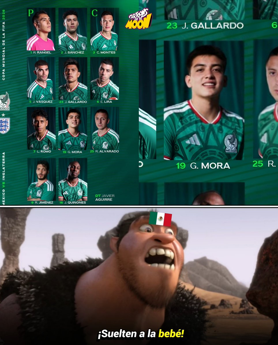 COTM_2's tweet photo. La alineación del México vs Inglaterra ha sido revelada. Incluye a Morita. https://t.co/7C1XfUHjpm