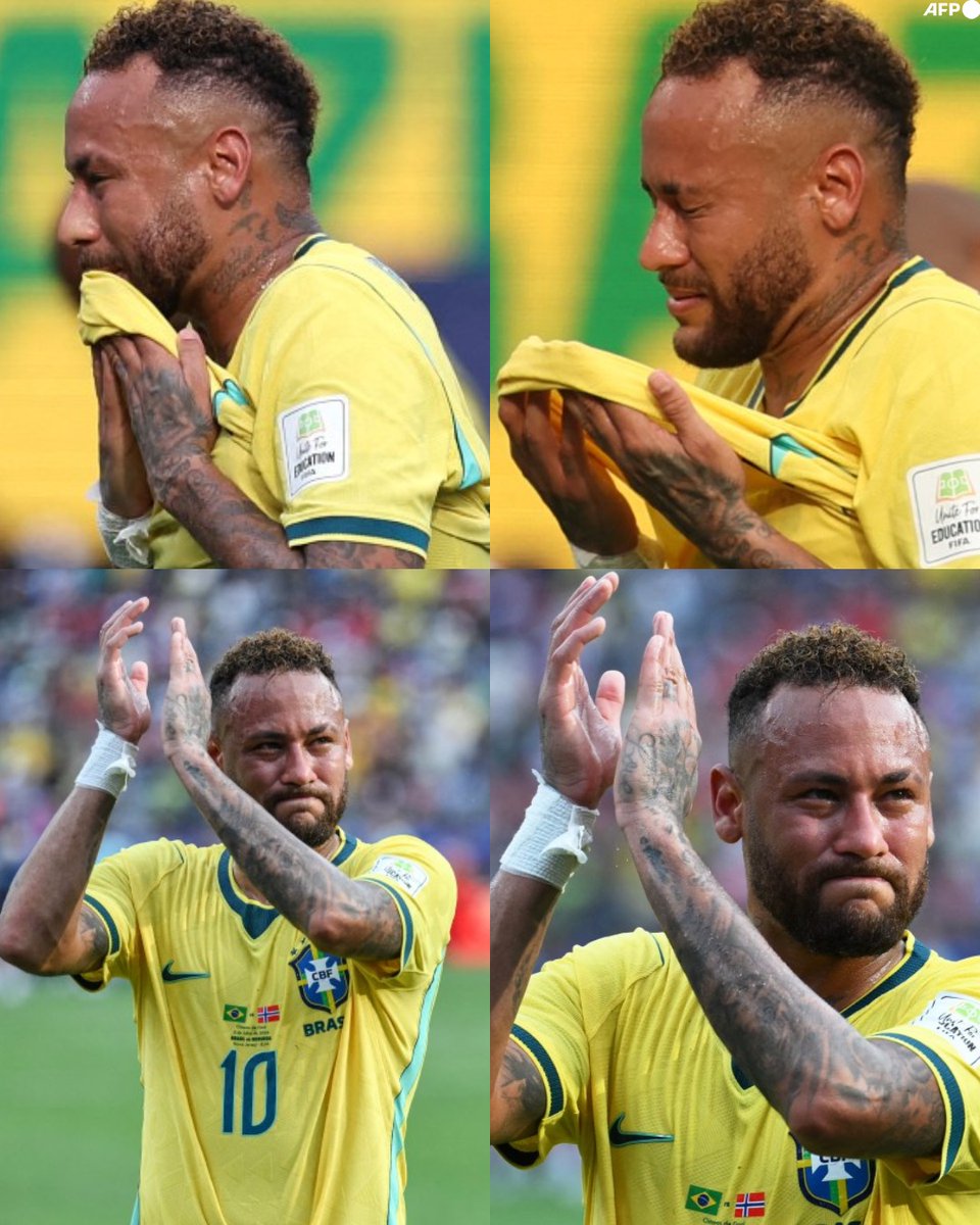 InvictosSomos's tweet photo. ¡¡COMPLETAMENTE OFICIAL: NEYMAR JÚNIOR ANUNCIÓ SU RETIRO DE LA SELECCIÓN DE BRASIL!!

Después de quedar ELIMINADO de su última Copa del Mundo, Neymar Júnior anunció su retiro oficial de la Selección absoluta de Brasil. Con 34 años de edad, y luego de más de 15 temporadas de recorrido internacional, no jugará más con el scratch. 

Todo terminó en el mismo estadio donde comenzó. 

— NEYMAR JÚNIOR: "Intenté, intenté e intenté, pero se acabó. Comencé aquí, terminé aquí".

Se marcha tras ¡¡80 GOLES Y 58 ASISTENCIAS!! en 130 partidos disputados. El máximo goleador histórico de Brasil, por encima de Pelé. El máximo asistente histórico, por encima de Ronaldinho, Rivaldo, Kaká, Pelé y todas las leyendas. El jugador que marcó en 4 ediciones de Copa del Mundo. Y el mago que los guió a la gloria en la Copa Confederaciones 2013.

Siempre quedará la espina de no haber sido campeón del mundo, pero nadie, absolutamente nadie, puede decir que Neymar se escondió con su selección. Luchó y lo intentó hasta el final. Simplemente, entre lesiones, bajas de juego, malas decisiones y generaciones que no supieron acompañarlo, el sueño se esfumó.

El fin de una era, señoras y señores.

GRACIAS POR TODO TU FÚTBOL, NEYMAR.