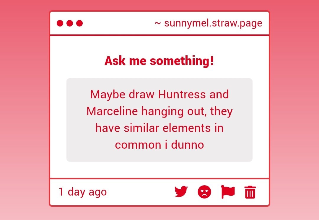 sunny_meel's tweet photo. I also think they would get along well, it's nice to see that more people think so too. I hope to see them interacting, Marceline said she wanted to call Huntress but Huntress doesn't have a phone😭 https://t.co/XpSOweVBYN