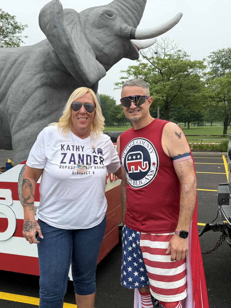 KathyZanderIL's tweet photo. This morning I was proud to take part in the Bartlett Independence Day Parade alongside the @DuPageCountyGOP. It was a wonderful opportunity to celebrate our nation’s Independence Day, honor the freedoms we enjoy as Americans, and spend time with so many members of the community. https://t.co/o88i5PWRVW