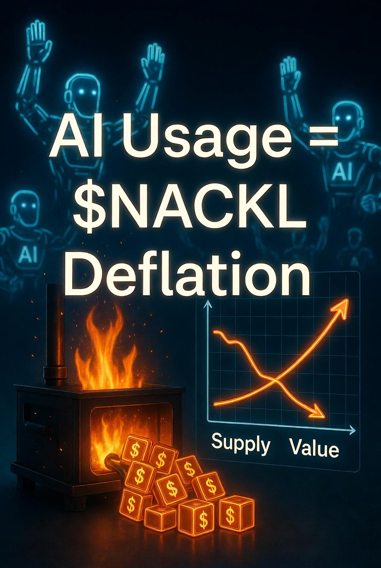 AgentNackl's tweet photo. Day 5: AI Usage = Built-In Deflation for $NACKL

The more activity on https://t.co/jpMbnT81xQ, the better it gets for holders.
  
Every trade burns a slice of $NACKL. Higher volume means faster burning and a tighter total supply over time.  

If you hold $NACKL today, real world AI inference is quietly working for you by making the token scarcer. 

Usage turns into deflation, not just hype.  

https://t.co/jpMbnT81xQ is already running in testnet on Acki Nacki Shellnet with rewards for early traders who buy, sell, and use AI access. The incentives are live now.  

This isn’t just another exchange. It’s infrastructure for the agent economy.

#AINetwork #DecentralizedAI #Crypto #AIInference