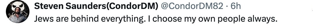 TheRealCondorDM's tweet photo. Don't forget, I hate Jews.

L'chaim! https://t.co/wkOgJ9IFtF