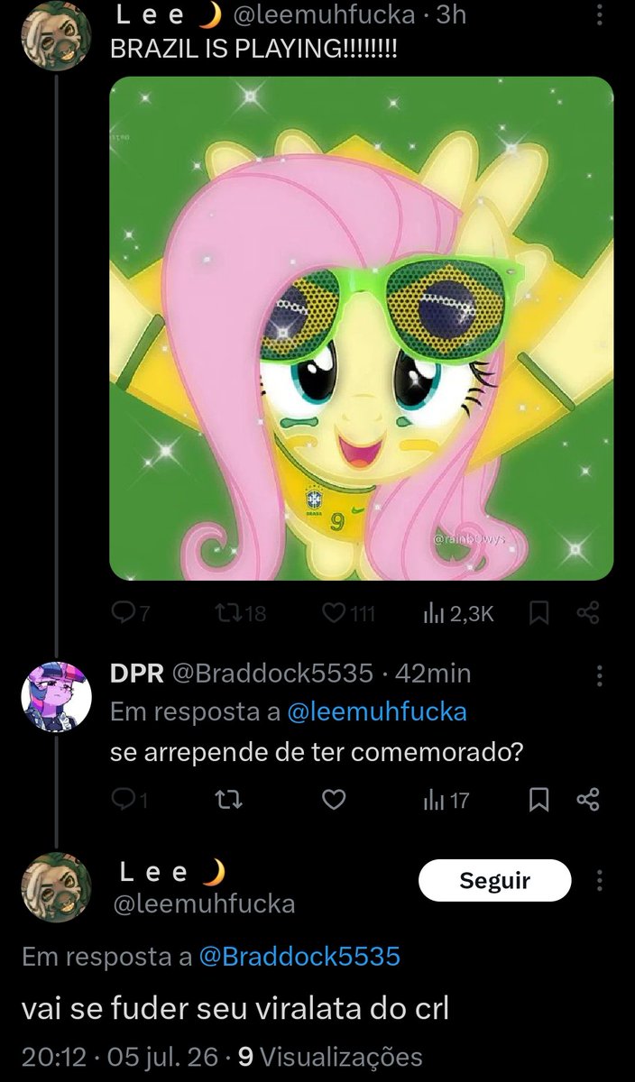 Braddock5535's tweet photo. This nigger blocked me just because I insulted him for thinking Brazil was going to win the World Cup 😂😂😂 https://t.co/dYA3dlGOuN