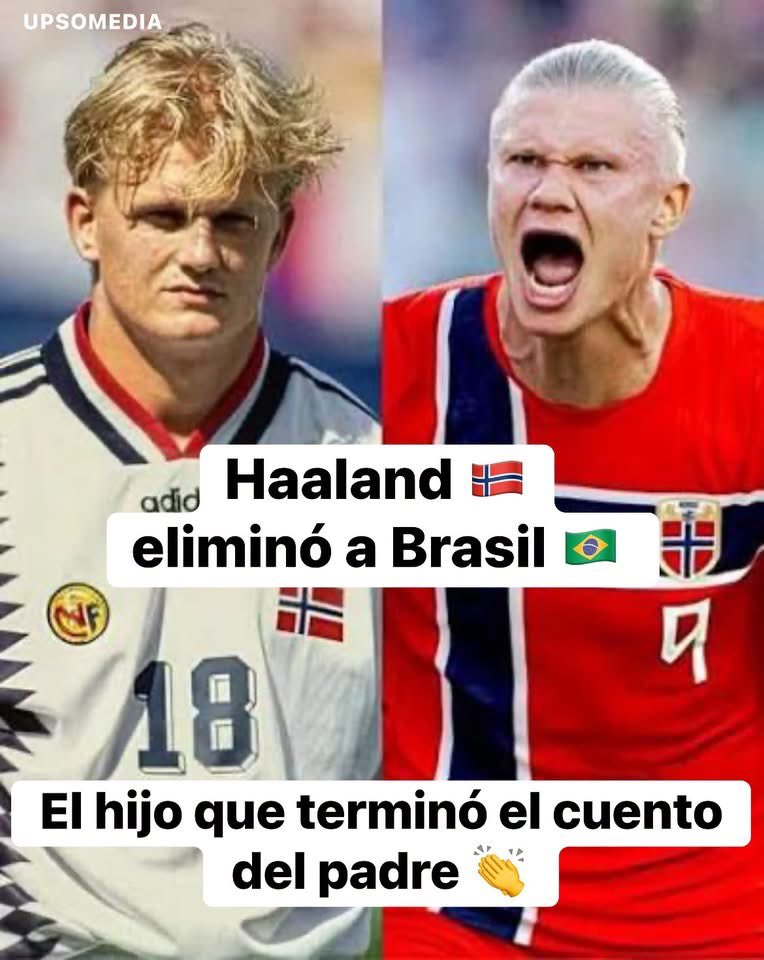 ElChocoflan's tweet photo. 🇳🇴 ESTA HISTORIA EMPEZÓ ANTES DE QUE ÉL NACIERA.

En 1997, un mediocampista noruego llamado Alf-Inge Haaland se paró frente al Brasil de Ronaldo, Romário y Roberto Carlos, y ayudó a vencerlo. Poco después, una rodilla rota le apagó la carrera antes de tiempo. Se volvió a casa, a Bryne, un pueblo de tractores y lluvia, cargando un fútbol inconcluso.

Tres años después nació su hijo. Le pusieron Erling.

El niño creció en ese pueblo donde no pasaba nada, pateando contra el viento del Mar del Norte, escuchando historias de un país que alguna vez había mirado de frente a los gigantes. Noruega no jugaba un Mundial desde 1998: Erling esperó el suyo, literalmente, toda la vida.

Se fabricó a sí mismo con una disciplina de monje: comía, dormía y entrenaba como un profesional desde antes de serlo. Lo llamaron robot, androide, máquina. Se equivocaron de palabra: las máquinas no heredan deudas.

Anoche, en Nueva Jersey, la saldó. Un cabezazo y un zurdazo letal para tumbar a Brasil, meter a Noruega entre los ocho mejores del mundo y firmar siete goles en el torneo. Ya integra un club de leyenda: es apenas el sexto hombre en la historia —el primero en 53 años— en llegar a 50 goles con su selección en menos de 50 partidos. Los otros cinco incluyen a Puskás, a Gerd Müller y a Pelé.

Contra Brasil, como el padre. Por el padre. El fútbol le debía un final a los Haaland y tardó veintinueve años en pagarlo.

Los vikingos ya pueden remar tranquilos: el cuento quedó completo. 🇳🇴⚡