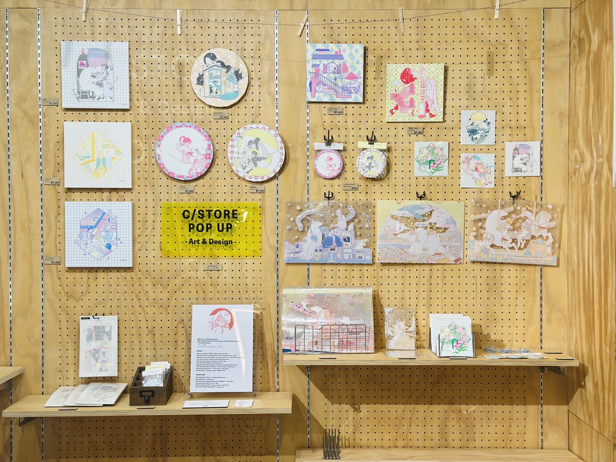 claboratoryscom's tweet photo. C/STORE POPUP@StableNice BLDG. 台湾 7月 本日から開催です！
おすすめアーティスト坂本彩の平面作品とオリジナルグッズを展示販売いたします！
7月6日(月) ～ 8月30日(日)　
https://t.co/uTa2LHqufM https://t.co/m2dSYbnScs