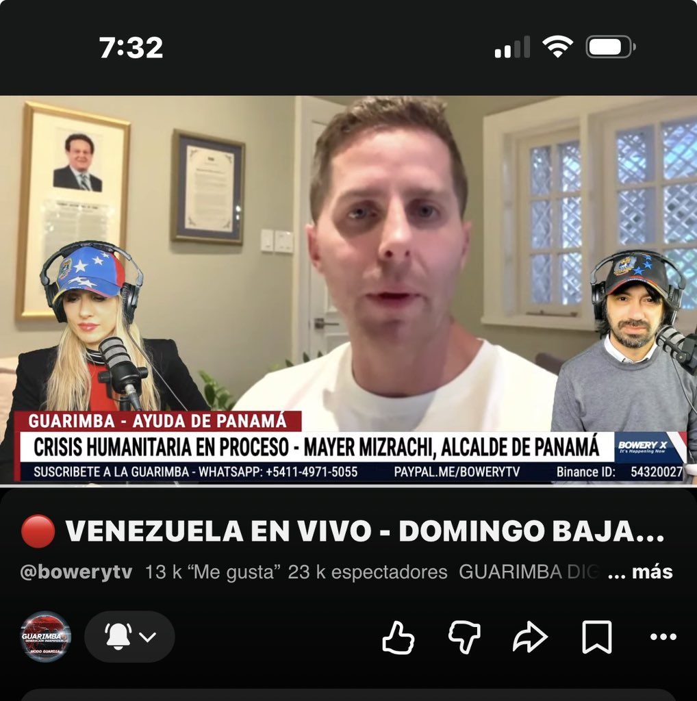 brendam79's tweet photo. Entrevista con @Mayer  alcalde de Panamá y la @hacemosguarimba 
👏🏼👏🏼👏🏼👏🏼👏🏼 https://t.co/nZy8r7NiKH