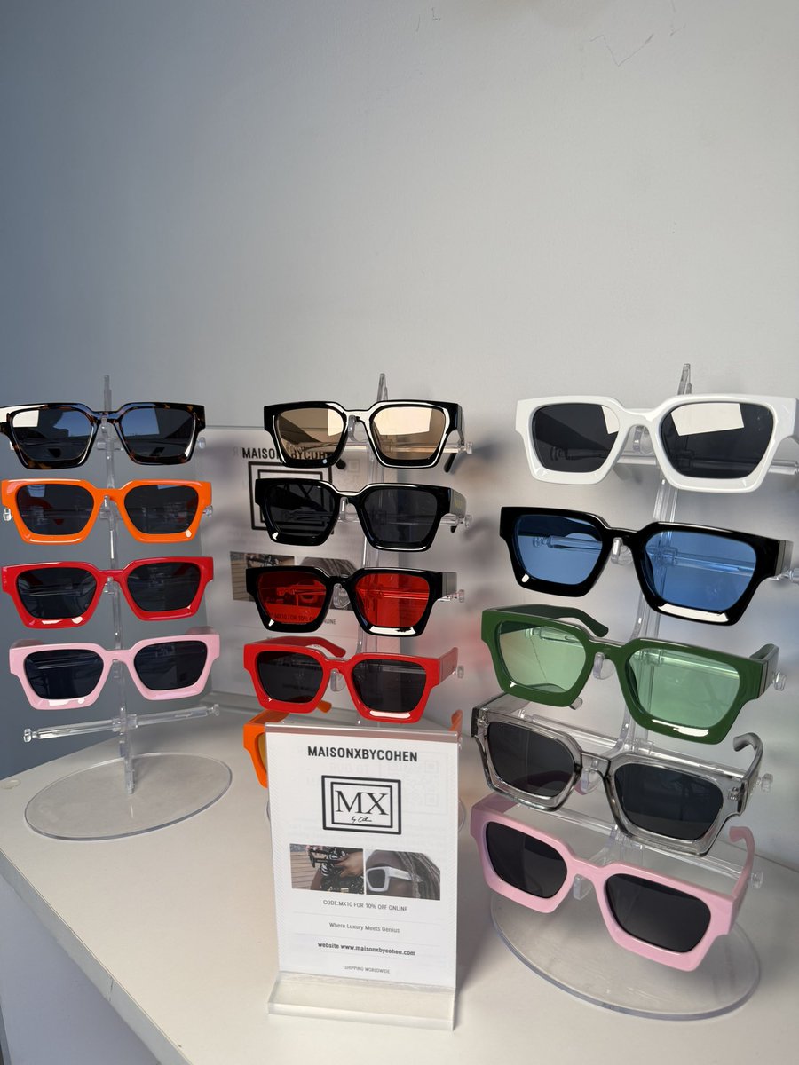 MavrikSochill's tweet photo. Maison X By Cohen Sunglasses 
Now in store 🇯🇲 &amp; online 🇺🇸 
#RedefinedGenius https://t.co/Dkh5Dj86Zo