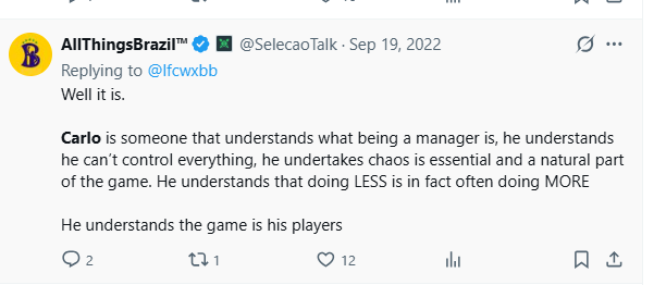 omran_ibrahim1's tweet photo. @SelecaoTalk What you said is what you got.

Years of arguing that Ancelotti is a great manager and he is misunderstood because he doesn't play JDP, and trying to convince people that he is an elite relationist, when he is in fact a nothingist.

You had to see him coach your team to see that. https://t.co/Xf50PLqM5Q