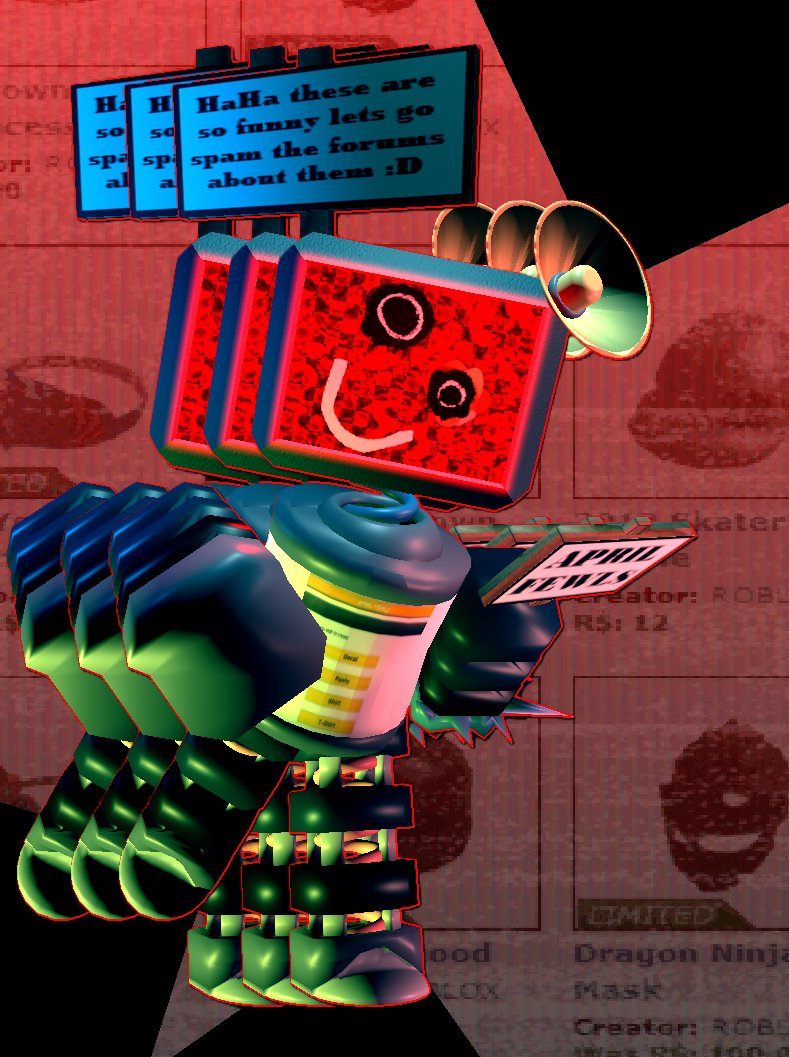 JohnRaptorSkull's tweet photo. "Your Computers Files Have Been Encrypted... ...But, Don't Worry! I Haven't Deleted Them Yet."
#RobloxArt #RobloxStudio #ASYM #DIEOFDEATH #DOD #RobloxModel #BadWare #RBLXRENDERSTWT #RobloxRenders #APRILFOOLS2012
StrawPage: https://t.co/LxP8GrMpEf https://t.co/cKGDfKKLjv