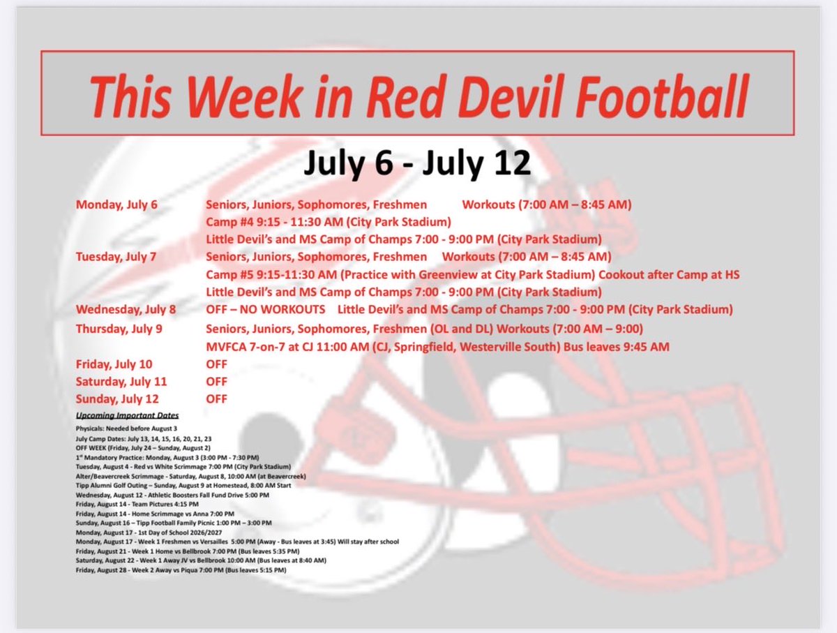 TippFB's tweet photo. Back at it with a big week!!! Come ready to compete and have fun!!! 
“It’s not the will to win that matters, everyone has that. It’s the will to PREPARE to win that matters!!!” 
#believeit 
#gratitude https://t.co/XAZN7q88sR