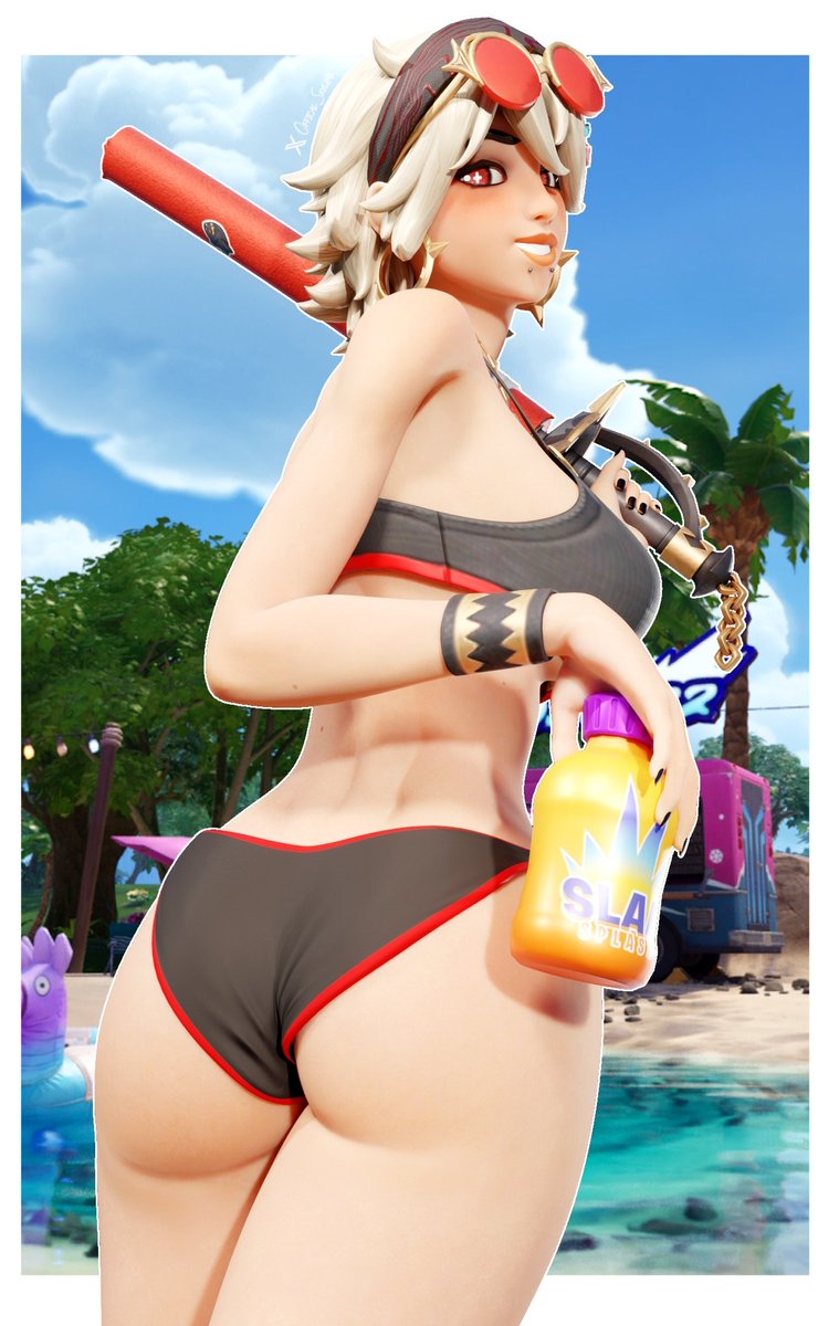 OfficalSkyline's tweet photo. "The waves aren't the only thing worth getting swept away by."  🌊☀️

#Fortnite #FortniteArt #FortniteRunners #SummerSlayerJoni https://t.co/vz9ThPEdwd