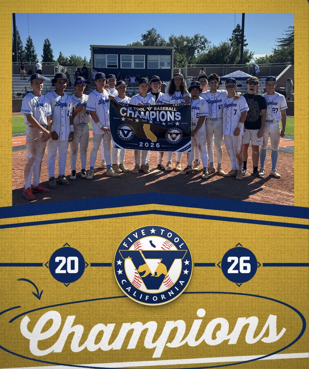 FiveToolCA's tweet photo. 🏆CHAMPIONS🏆

Congrats to Legion Baseball on winning the 16U Division of the @FiveToolCA NorCal Sacramento Show.

#WatchEm https://t.co/5LzaPrvO8r