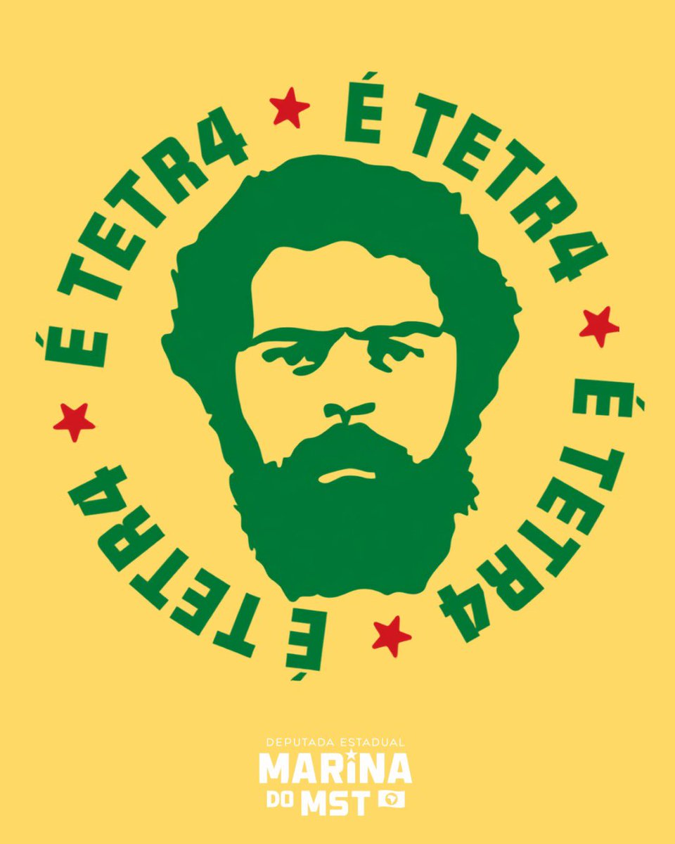 marinadomst's tweet photo. Já que o hexa não veio… que venha o TETRA! ❤️⭐️ Agora é nossa hora de entrar em campo pelo povo! Por um Brasil que siga crescendo, gerando emprego, combatendo a fome e defendendo a democracia. Vamos reeleger Lula presidente e eleger Benedita da Silva senadora. O Brasil ainda tem muita vitória pela frente. 🇧🇷✊🏾