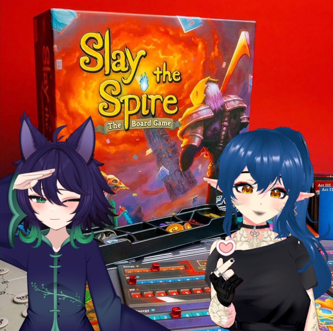 LilyroseUme's tweet photo. Slay the Spire Tabletop w/ @JuniperLeaYT !! Starting NOW https://t.co/0lrcMHJtaY
