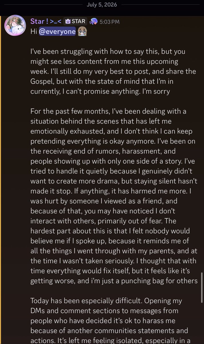 JellyStara's tweet photo. Please pray for me. I know I don’t come on here often, but truthfully, it’s because I’ve been afraid to. I feel like giving up right now, and I could really use your prayers. Thank you ❤️‍🩹 https://t.co/D57EfW238O